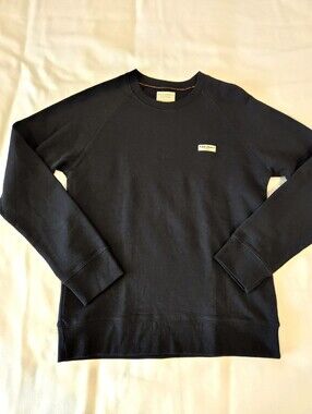 Nudie Jeans Co Samuel Logo Sweatshirt Organic Cotton Size Medium Black Crewneck